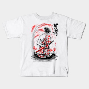 geisha katana Kids T-Shirt